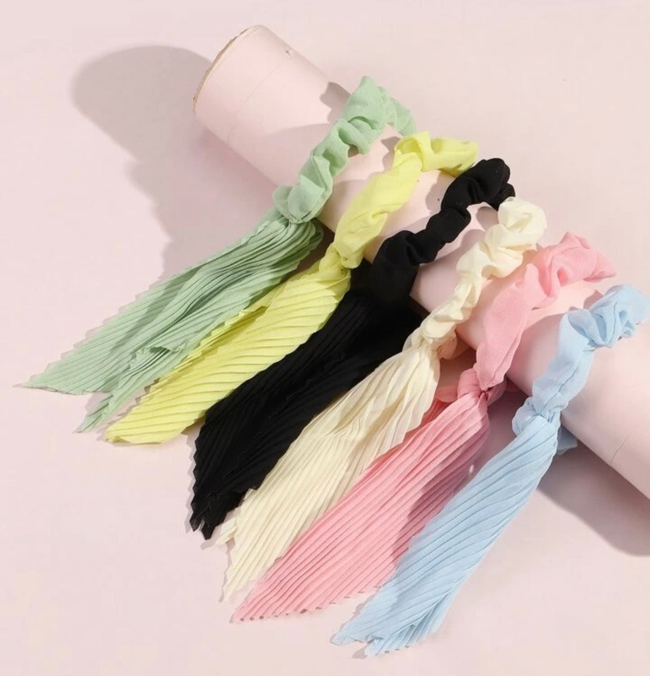 Pleated Bow Scrunchie