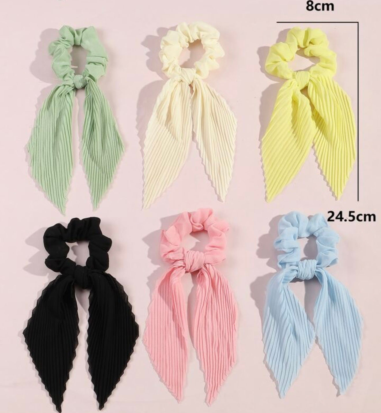 Pleated Bow Scrunchie