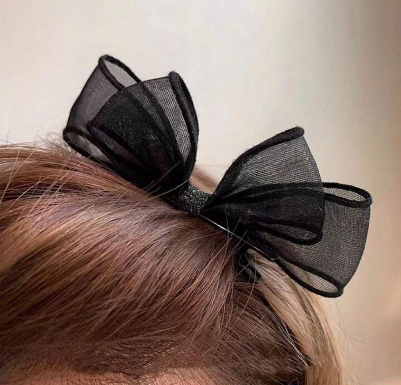 Midnight Sheer Bow