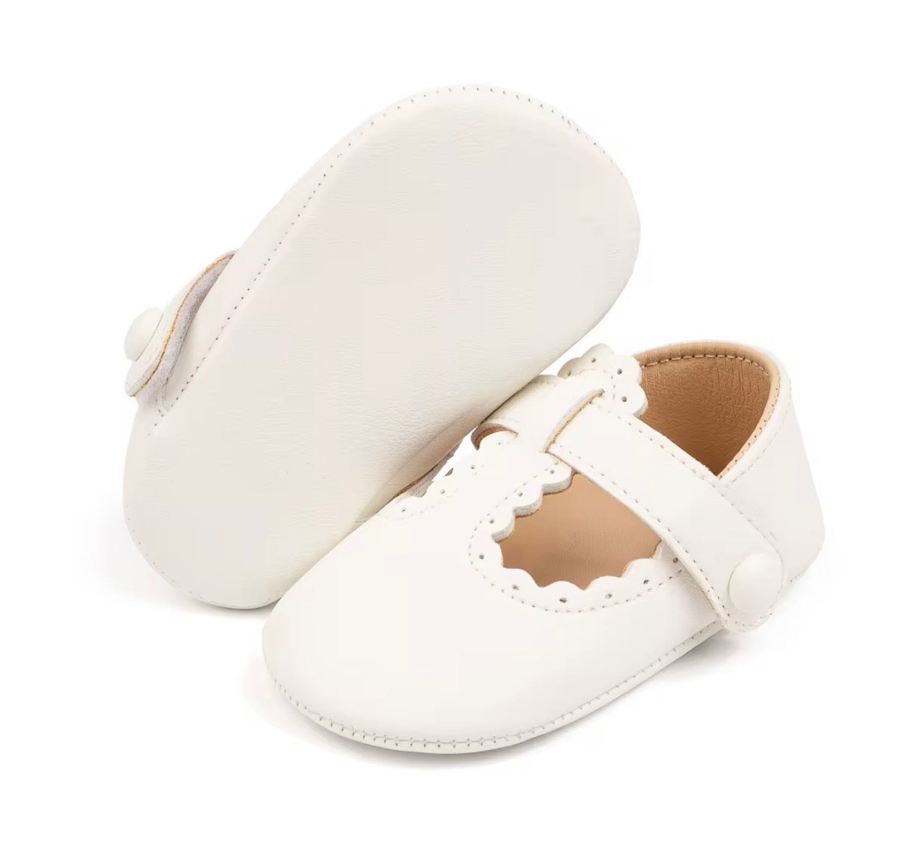 Scallop Mary Janes Babies