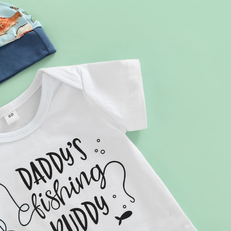 Daddy's Fishing Buddy Beanie Set